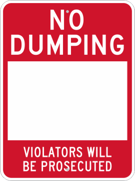 No Dumping or Littering
