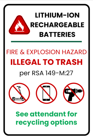 Batteries not allowed
