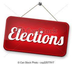 Graphic of The word Elections on a Sign